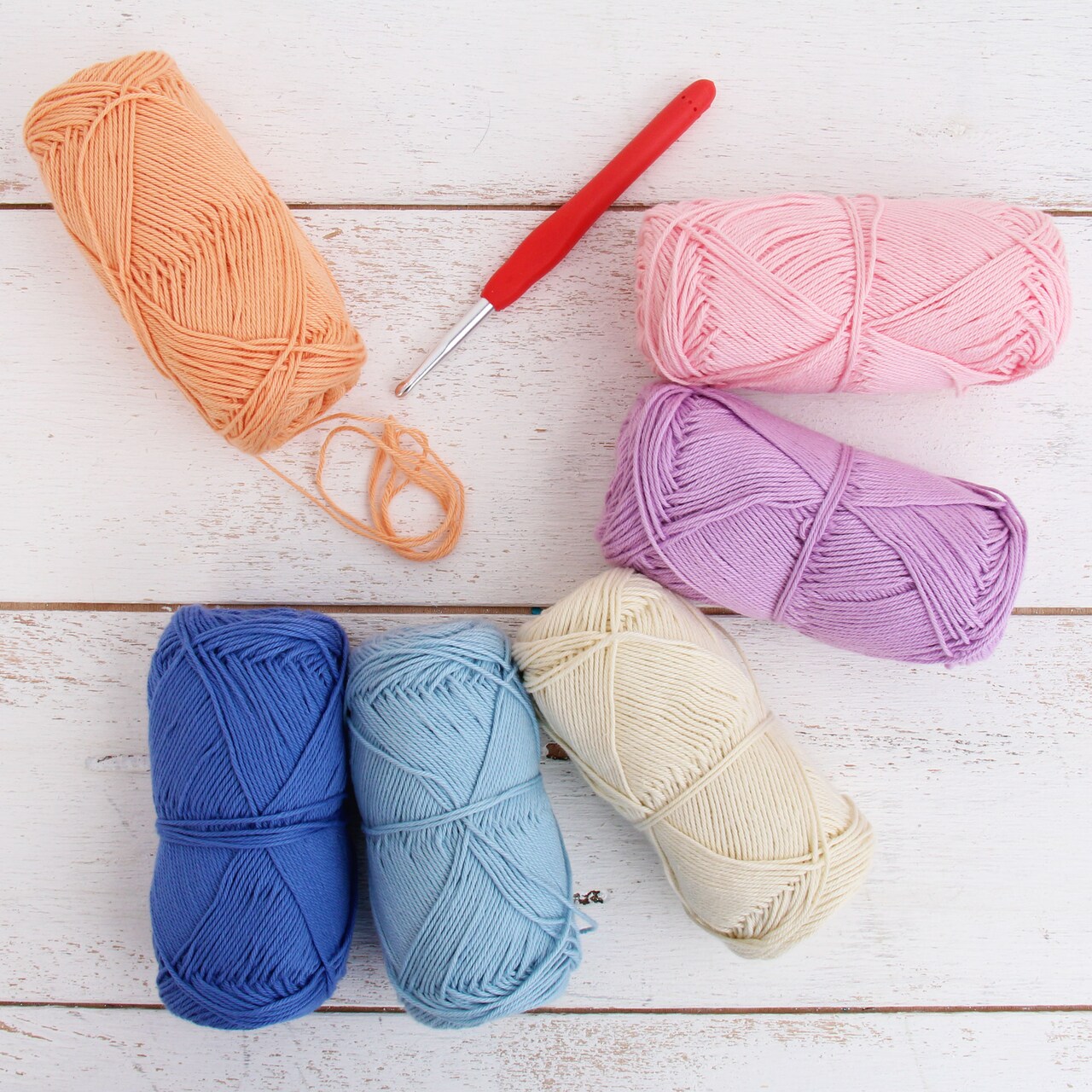 Threadart Crochet 100% Pure Cotton Size 2 Yarn Sets | Each Skein is 50 grams | Worsted Medium #2 Yarn | 165 yds per Skein |18 Different Sets Available
